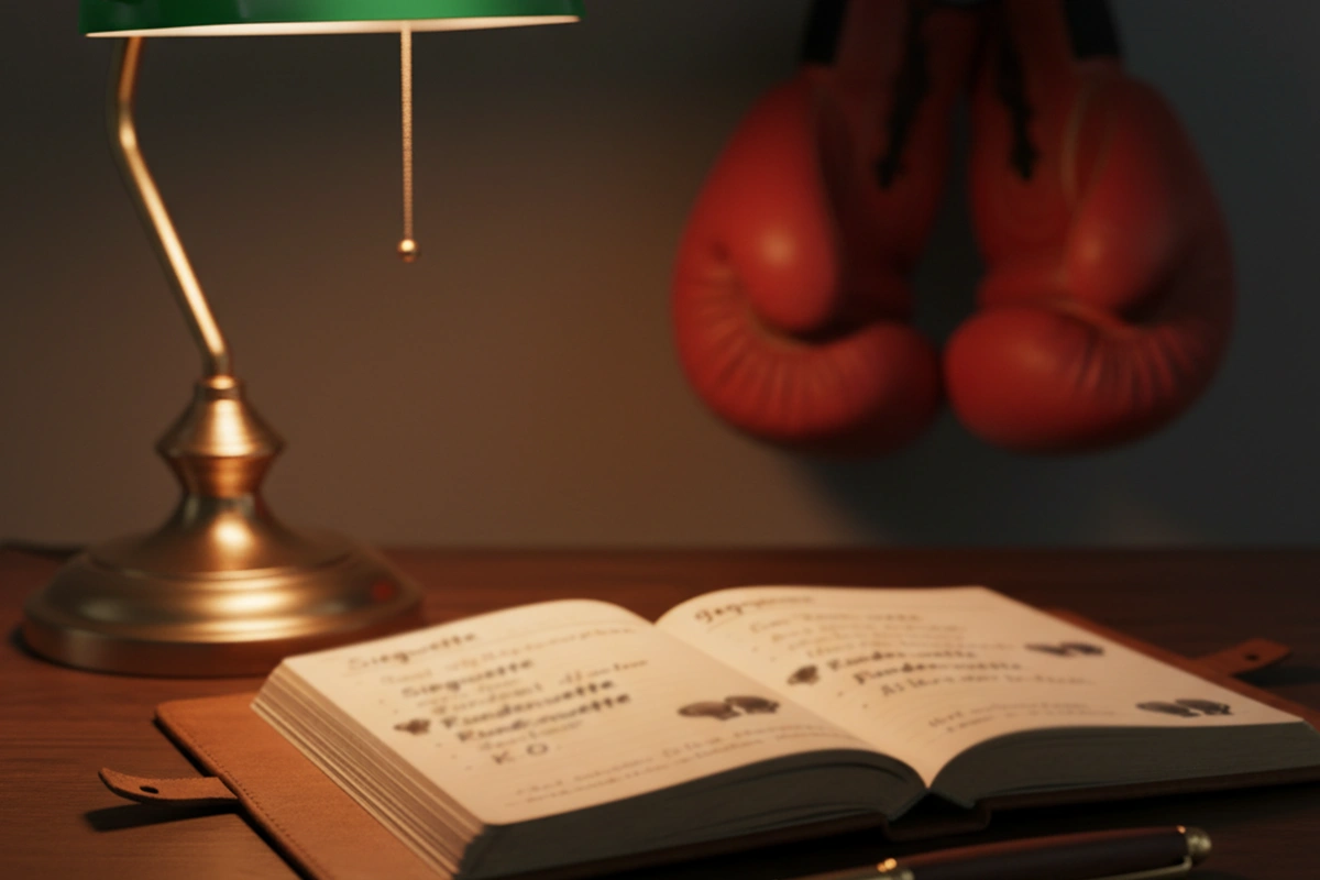 Übersicht der Boxwetten-Arten: Siegwetten, Rundenwetten und Spezialwetten auf Notizblock