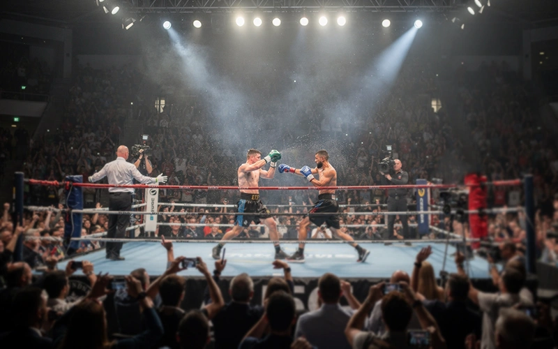 Mehrere Boxkämpfe an einem Kampfabend im Stadion
