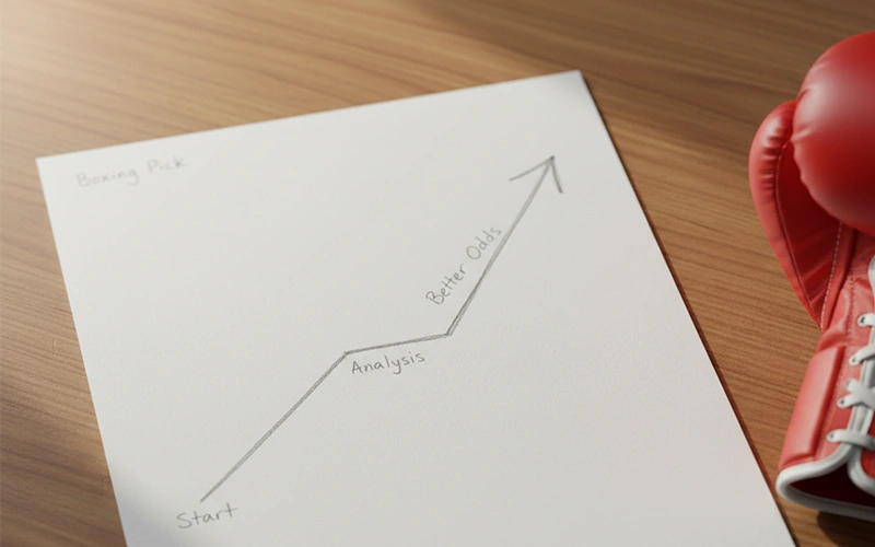 Einfacher Aufw&auml;rtstrend-Graph auf Papier gezeichnet